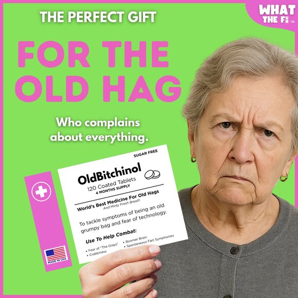 Novelty Prank Medicine Box OldBitchinol Funny Prescription Gag Gift Exchange - Picture 2 of 6